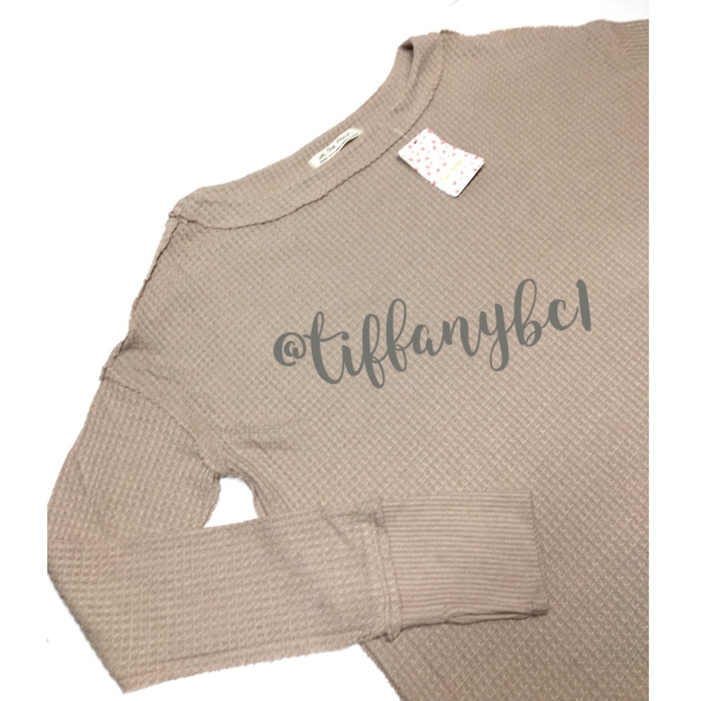 Free People North Shore Thermal Tunic Top Sand - Picture 5 of 14